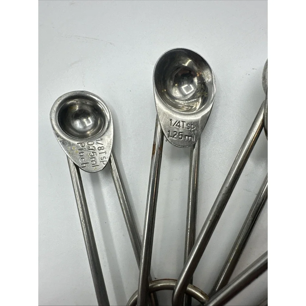 Metal Measuring Spoons - Set Of 4 1- Tsp, 1/2 Tsp, 1/4 Tsp, And 1/8 Tsp
